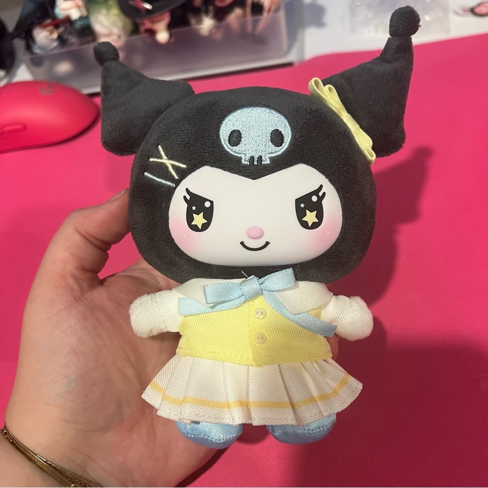 Kuromi School Life Plush Pendant Warm Yellow